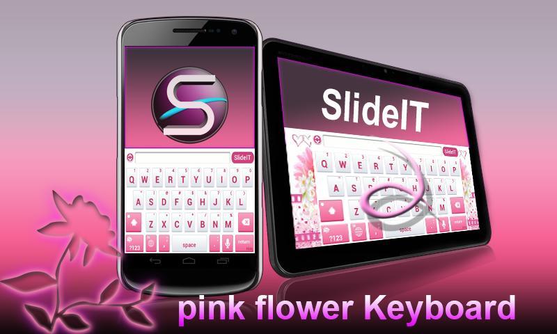 SlideIT Pink Flower Skin截图1