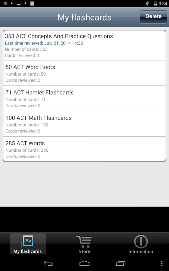 Learn ACT with flashcard...截图2