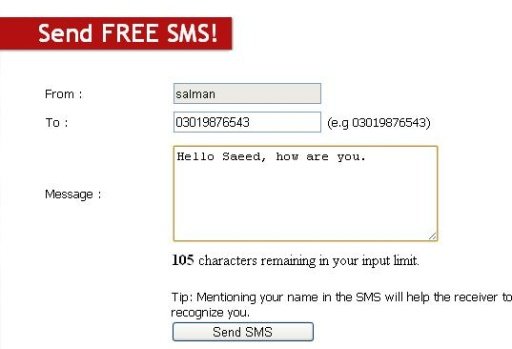 Free SMS to Pakistan 2截图1