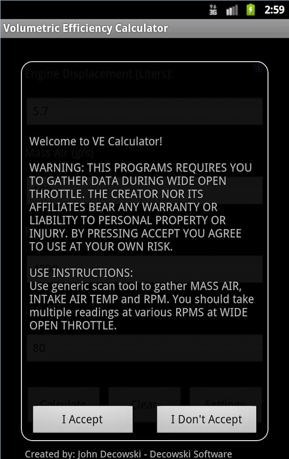 Volumetric Efficiency Ca...截图3