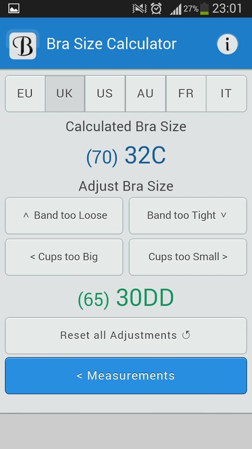 Bra Size Calculator截图4