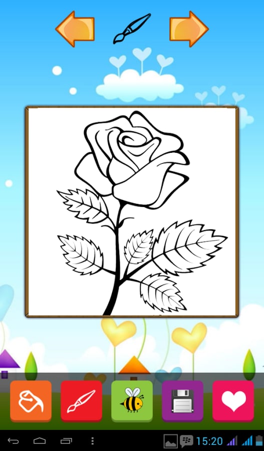 Rose Coloring Pages截图1