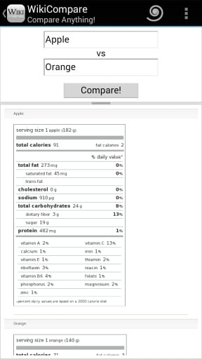 Wiki Compare -Compare Anything截图1