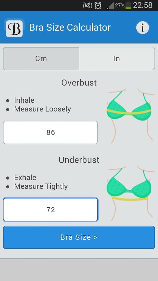 Bra Size Calculator截图1