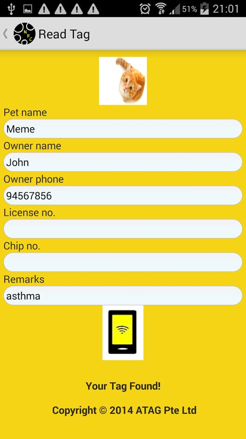 NFC Pet Tag for lost pet截图8