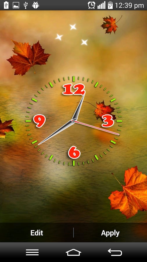 Autumn Leaves Clock LWP截图1