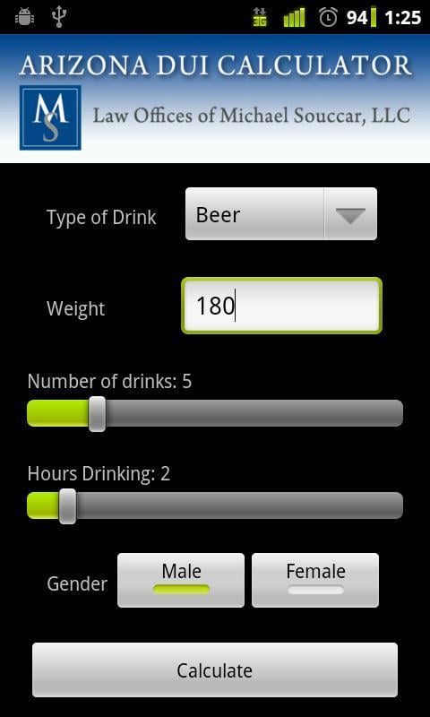 Arizona DUI Calculator截图4