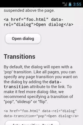 jQuery Mobile DOCS截图2