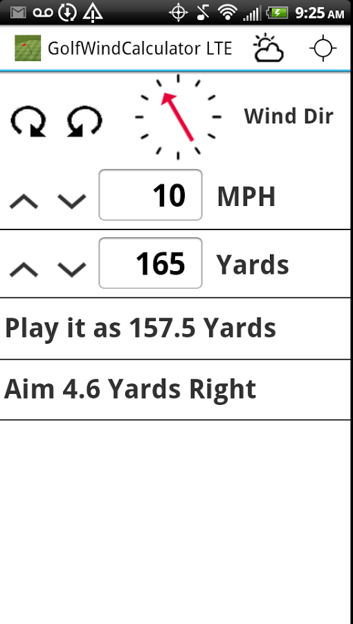 Golf Wind Calculator LTE截图1