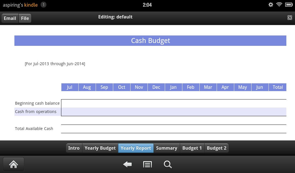 Cash Budget截图2