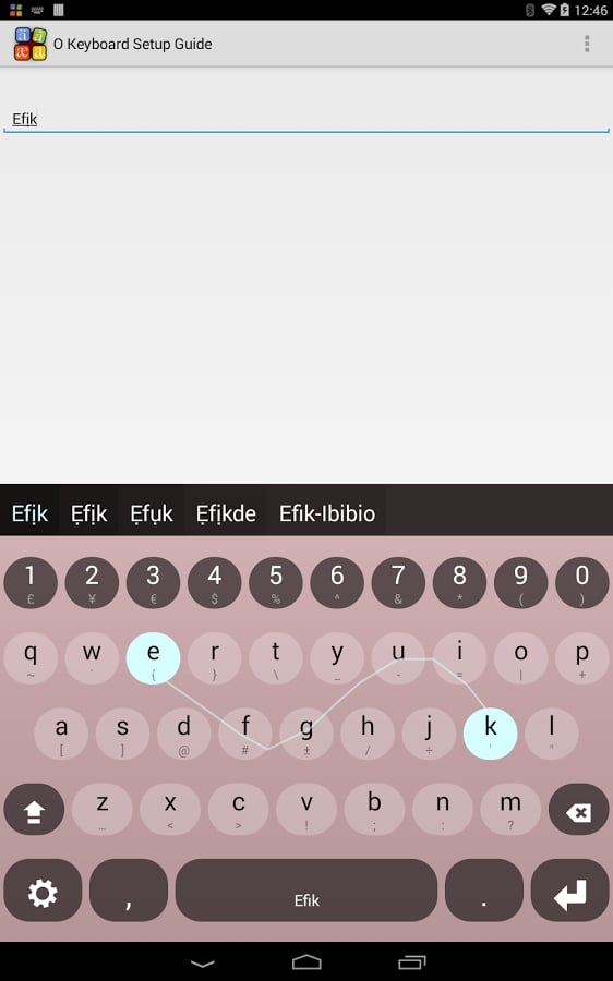 Efik Keyboard plugin截图2