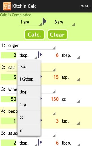 Kitchen Calc : FlaC截图1