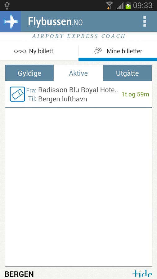 Flybussen Bergen billett截图3