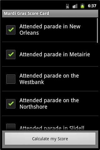 Mardi Gras Score Card截图4