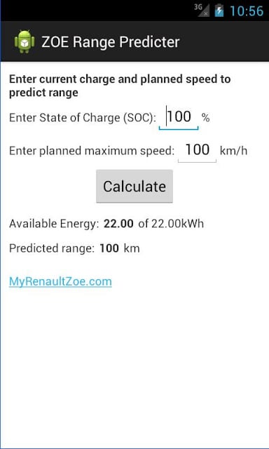 My Renault ZOE Range Predictor截图1