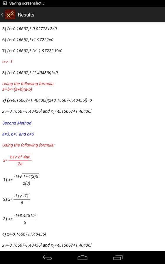 Quadratic Solver截图3