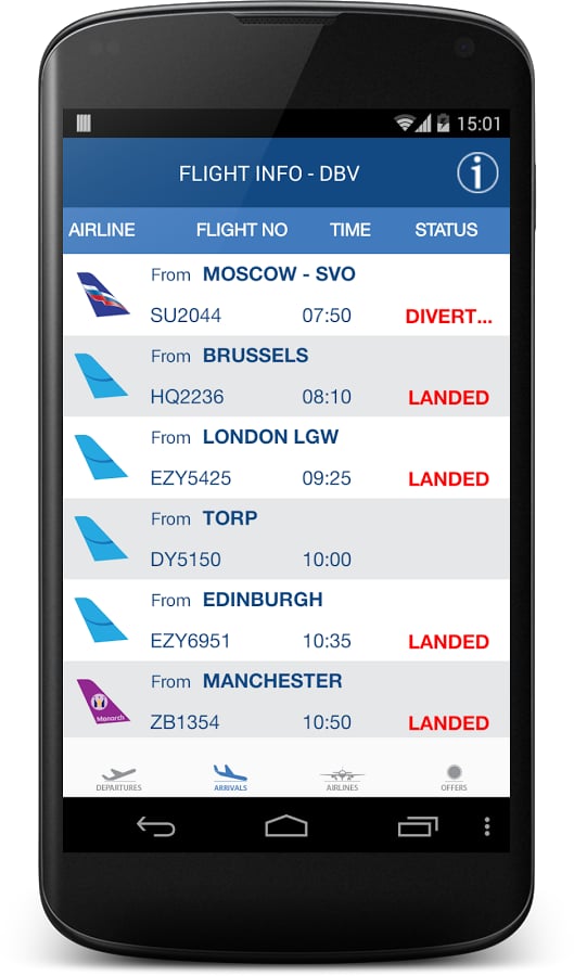 Dubrovnik Flights Info截图3