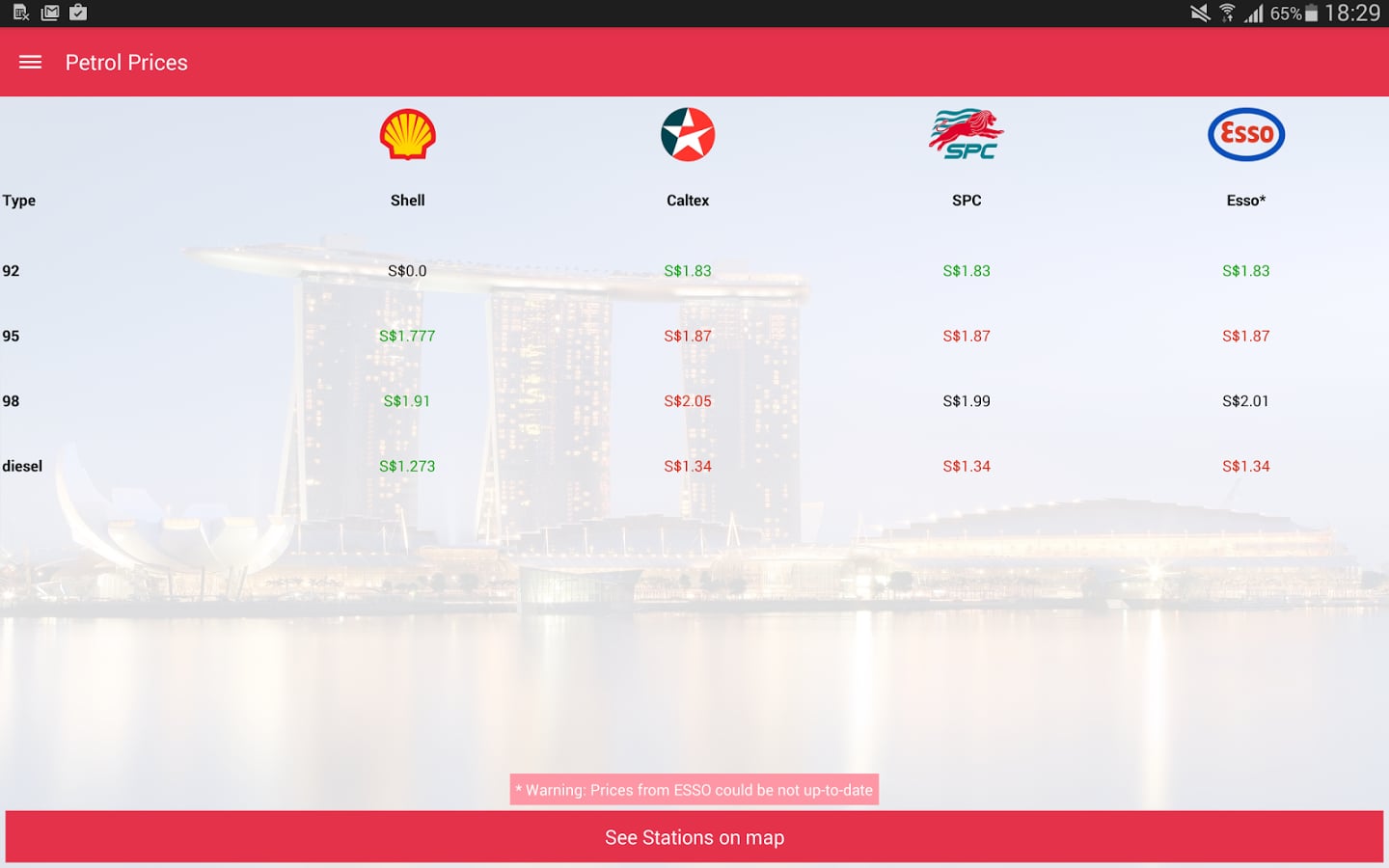 Singapore Petrol Price截图9