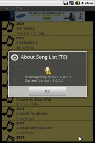 Song List [T6]截图4