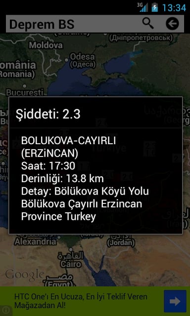 Deprem Bilgi Servisi截图5