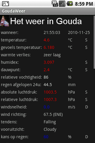 Het weer in Gouda.截图2