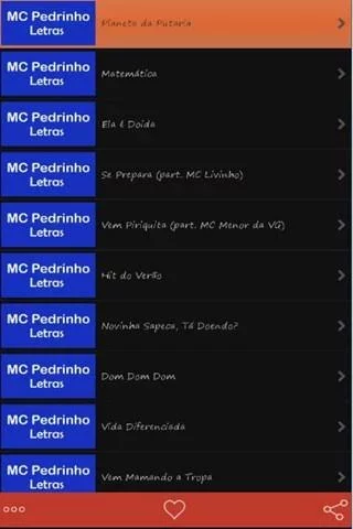 MC Pedrinho Letras截图2