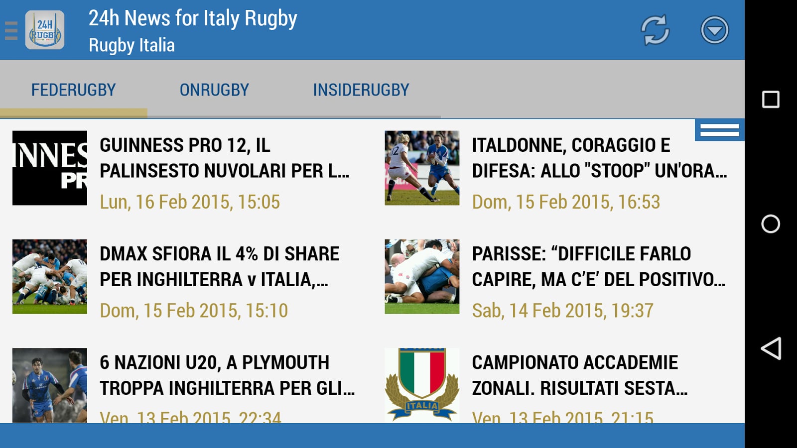 Italia Rugby 24h截图4