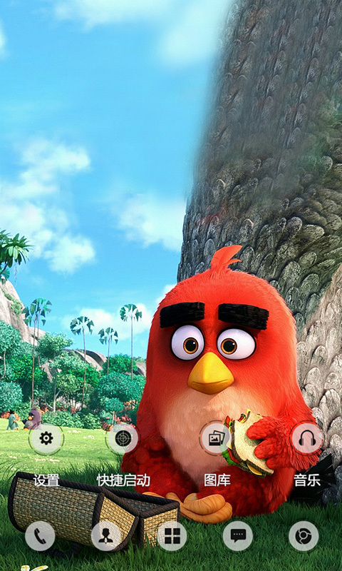 愤怒的大红鸟-秀主题锁屏截图1