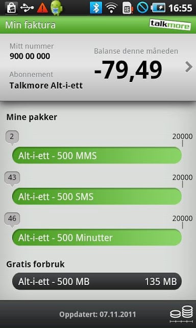 Talkmore Faktura截图1