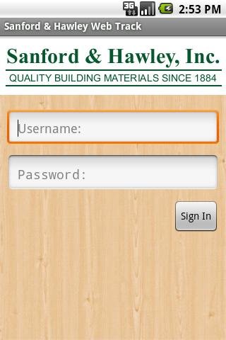 Sanford & Hawley Web Track截图1