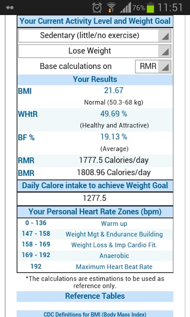 Fitness Calc Extended -Free-截图5