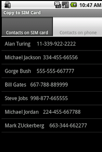 CopyToSIMCard(SIM)卡联系人管理截图7