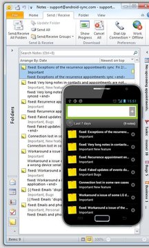 Outlook Synced Note - USB Sync截图