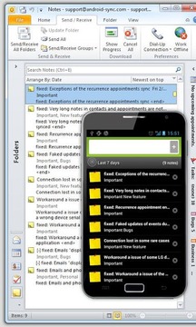 Outlook Synced Note - USB Sync截图