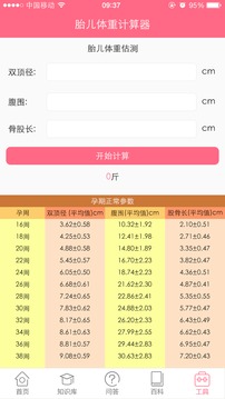 胎儿体重计算器截图
