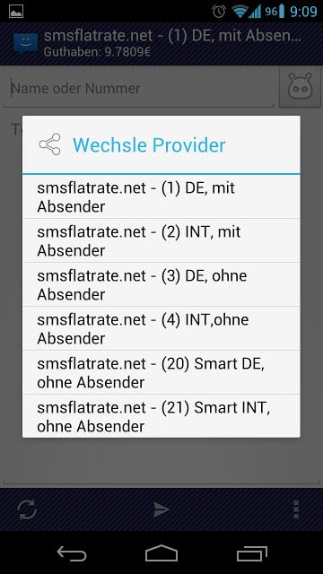 WebSMS: smsflatrate.net Addon截图3
