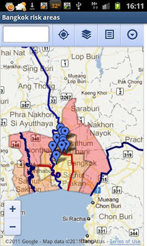 Thailand Flood Maps 2011截图