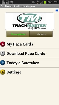TrackMaster Pocket Handicapper截图