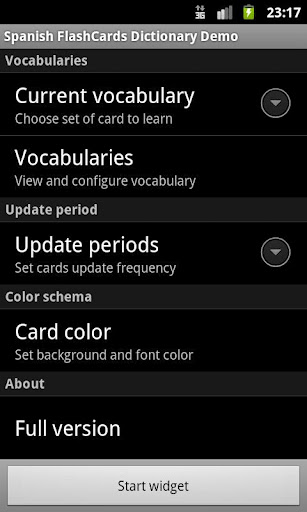 Spanish Flashcards Widget Free截图2