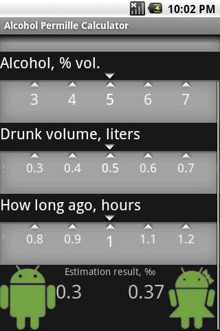 Alcohol Permille Calculator截图2