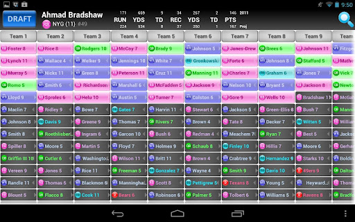 Fantasy Football Draft Grid截图3