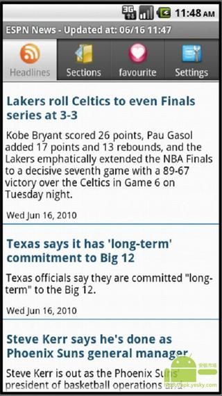 ESPN  News截图2