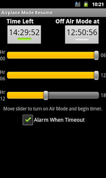 Airplane Mode Resume Timout截图