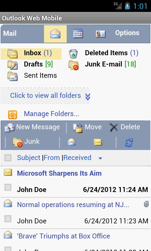 Outlook Web Mobile (OWA EMail)截图2