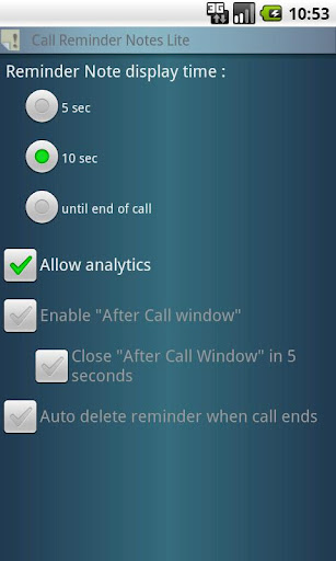 Call Reminder Notes Lite截图6