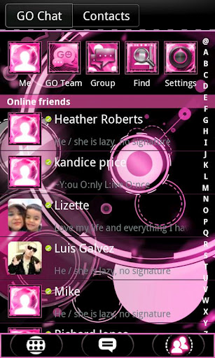 Pink ICS Bubblegum GO SMS截图2
