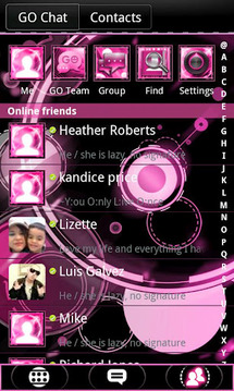 Pink ICS Bubblegum GO SMS截图