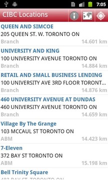 CIBC ATM and Branch Locations截图