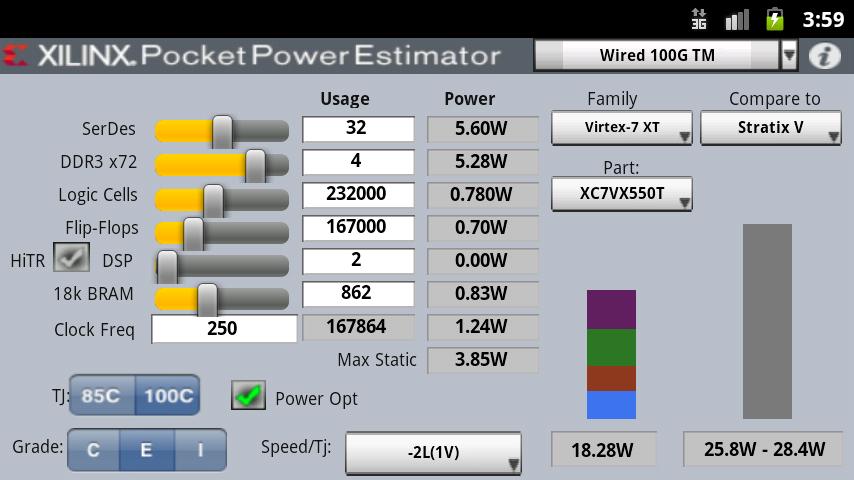 Xilinx Pocket Power Estimator截图1