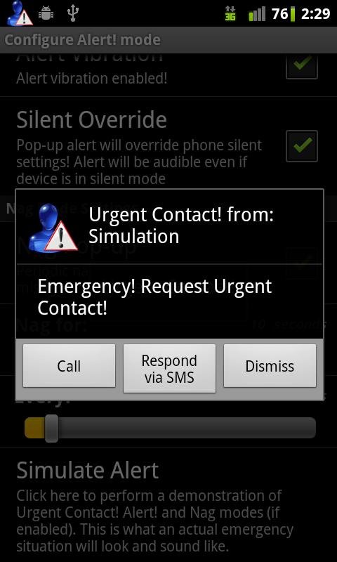 Urgent Contact! lite截图2